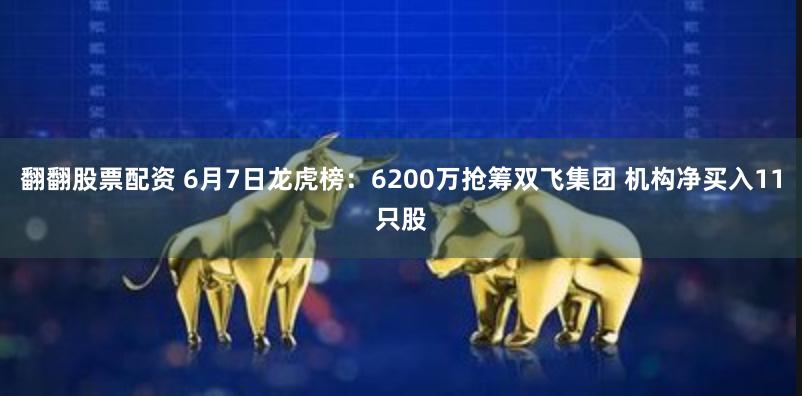 翻翻股票配资 6月7日龙虎榜：6200万抢筹双飞集团 机构净买入11只股
