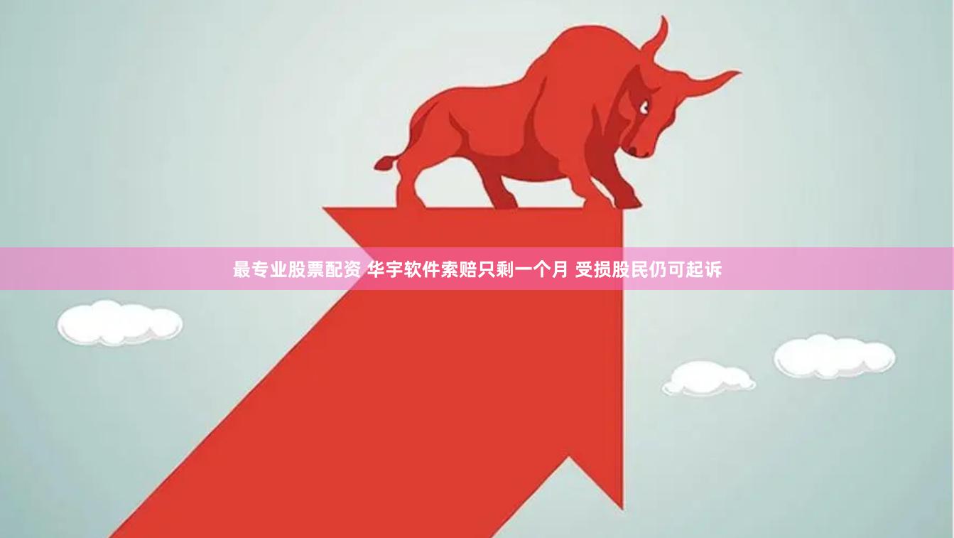 最专业股票配资 华宇软件索赔只剩一个月 受损股民仍可起诉