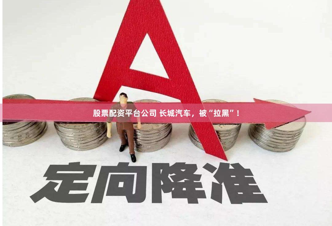 股票配资平台公司 长城汽车，被“拉黑”！