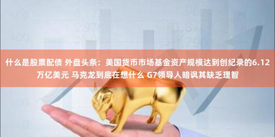 什么是股票配债 外盘头条：美国货币市场基金资产规模达到创纪录的6.12万亿美元 马克龙到底在想什么 G7领导人暗讽其缺乏理智